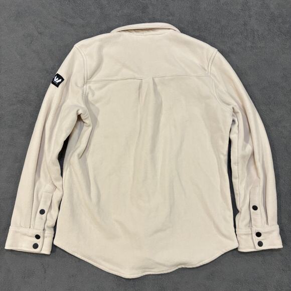 Whistler Off White Button Up Chest Pockets Fleece Shirt Jacket Women's Size 42 - Picture 2 of 9